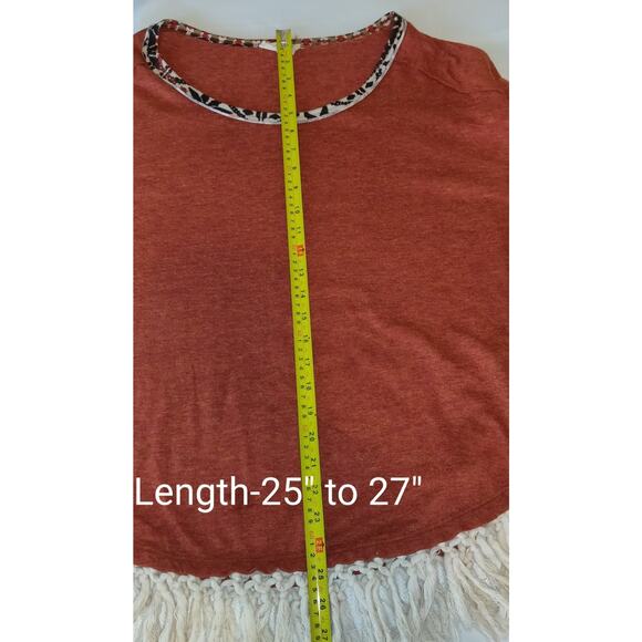 Entro Southwestern Sweater Top Women's LARGE Boho Fringe Lightweight Oversized - Picture 14 of 16